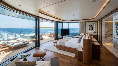 Catamaran Mega Yacht 120m Owners Cabin
