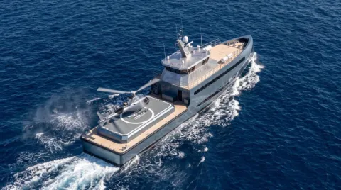 35m Shadow Yacht Hellipad